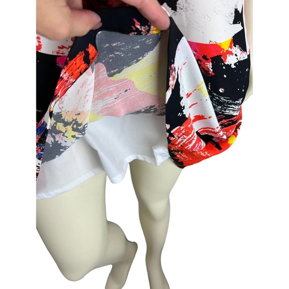 KENZO Sleeveless Abstract Mini Dress 38 S Mineral Print Soft Crepe Art to Wear - Picture 7 of 12